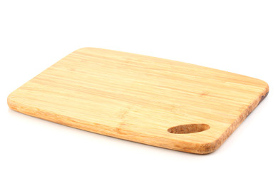 Wooden board isolated on white