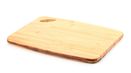 Wooden board isolated on white