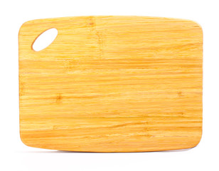 Wooden board isolated on white