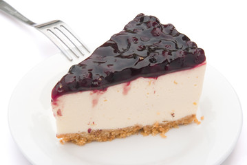 cheese cake with blue berry on top