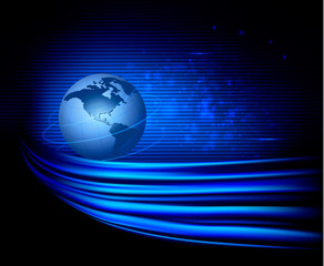 Business elegant abstract background with globe. Vector
