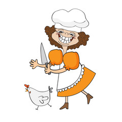 the best cook certificate with funny cook who runs a chicken