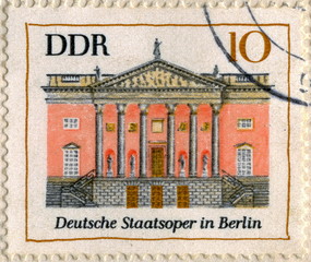 Canceled german stamp 