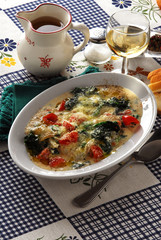 Minestra di ricotta Soup with ricotta