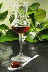 jujube fruit with jujube liqueur