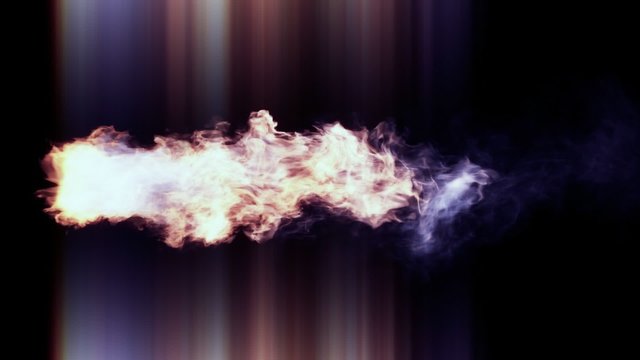 Flame thrower on the gass 3D rendering with effect