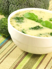 Broccoli cream, closeup
