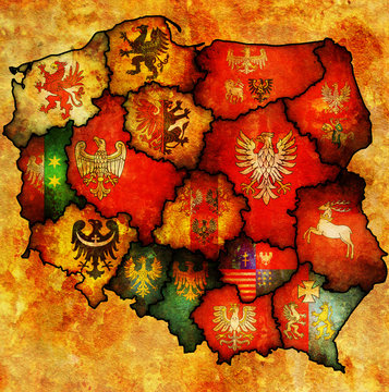 Fototapeta administration map of poland