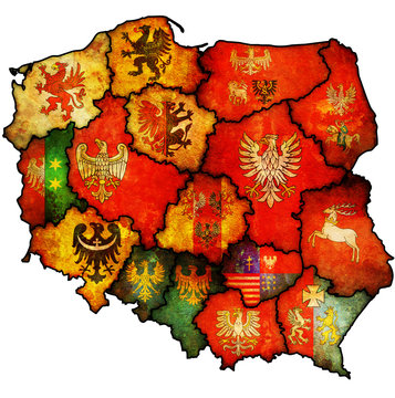 Fototapeta administration map of poland