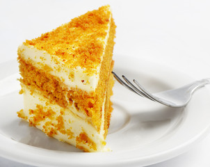 Traditional Honey Cake on Plate