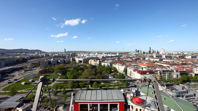 Trip with the Giant Ferris Wheel of Vienna-Austria