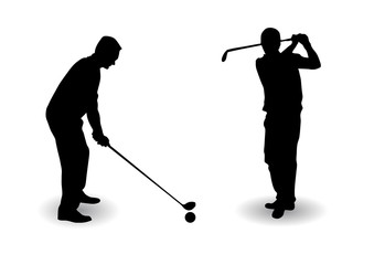 Golf player silhouette