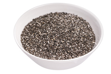 Chia Seeds isolated on white
