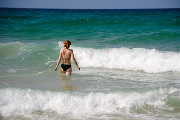 Woman and sea