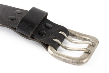 Mens black leather belt