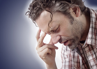 Man with headache