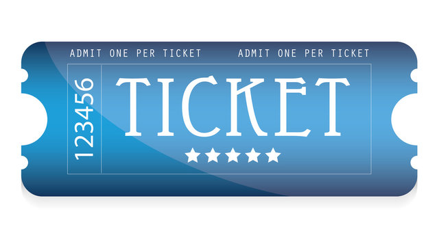 special blue movie ticket for your website