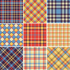 Bright plaid patterns