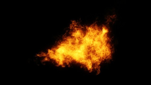 Flame thrower 3D rendering - rotating