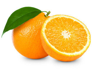 Fototapeta na wymiar Pomarańczowe owoce na białym tle