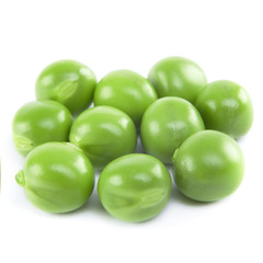 fresh peas isolated on white background