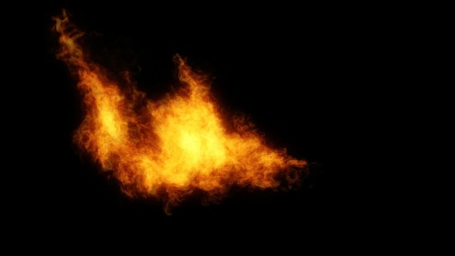 Flame thrower 3D rendering in colors