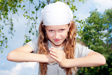 Angry little girl in park © Alexander Gospodinov