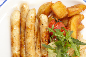 sausages and potatoes
