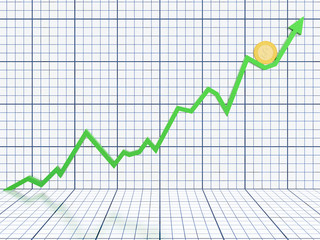 Naklejka premium Business graph