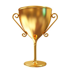 Golden Cup isolated on white background