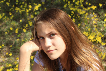 Fototapeta premium Girl on the nature