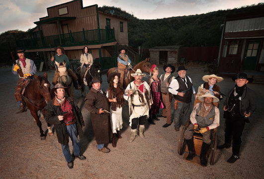 Group of Tough Old West People