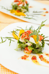 summer salad with shrimps