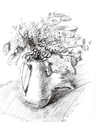 Pitcher with flowers - 41511516