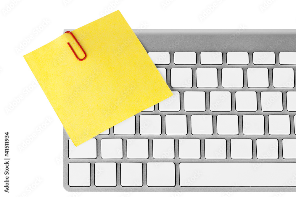 Poster Memo paper with keyboard