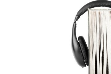 Book with headphones