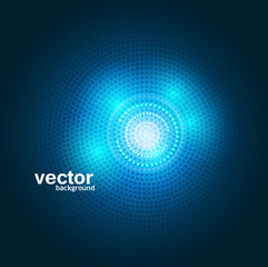 abstract Colorful dots shiny blue Vector background