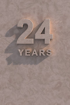 24 years 3d text