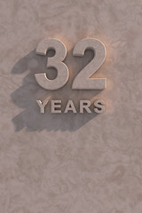 32 years 3d text