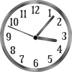 Silver clock, time, year, passing simple concept