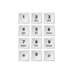 phone number with alphabet keyboard vector illustration - obrazy, fototapety, plakaty