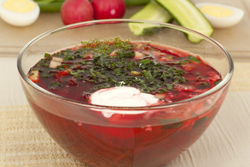 Cold beet soup