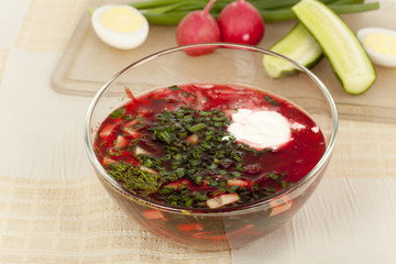 Cold beet soup