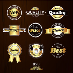 Set of vintage labels.