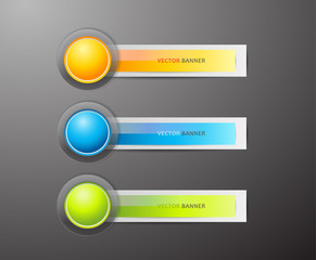 Set of colorful labels.