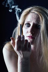 Smoking cigarette
