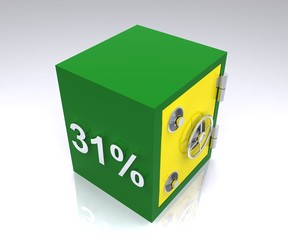 31 percent deposit bank safe