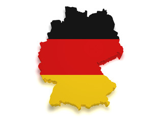 Germany Map 3d Shape