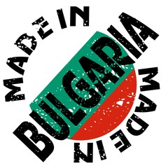 Naklejka premium vector label Made in Bulgaria