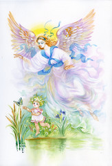Watercolor Angel - 41518100